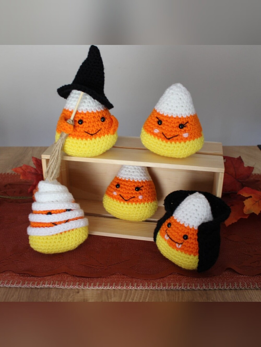 Handmade Candy Corn Plush- Witch, Mummy, Vampire OR Original